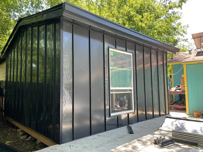 Black standing seam metal wall panels for Metal Roof Installation in Campbell